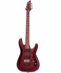 Schecter Hellraiser C-1 Passiv Black Cherry mit Floyd Rose E-Gitarre + Case